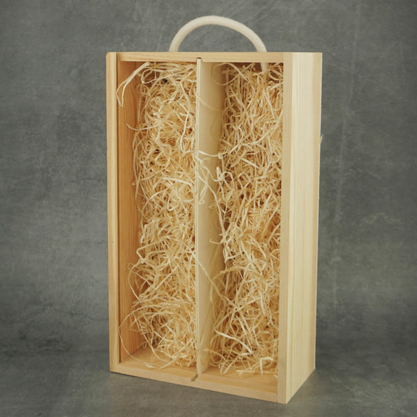 Pine Gift Box 2 Bottles The Good Wine Shop